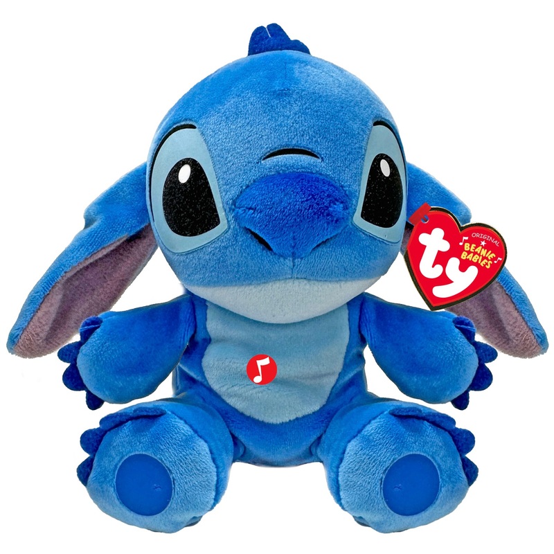 TY Beanie Babies Knuffel Disney Stitch met Geluid 15 cm