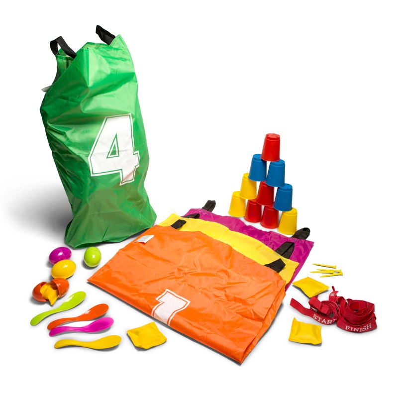 Party Kit Speelset voor Kinderfeestjes met Zaklopen, Eierlopen en Blikgooien