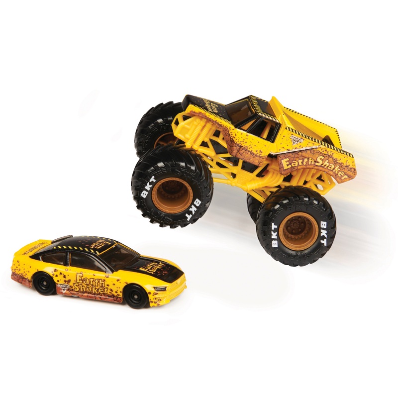Monster Jam Monster Truck en Racewagen 2-Pack 1:64 assorti