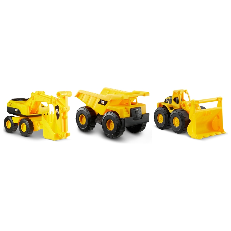 Coffret 3 Véhicules de Chantier Caterpillar
