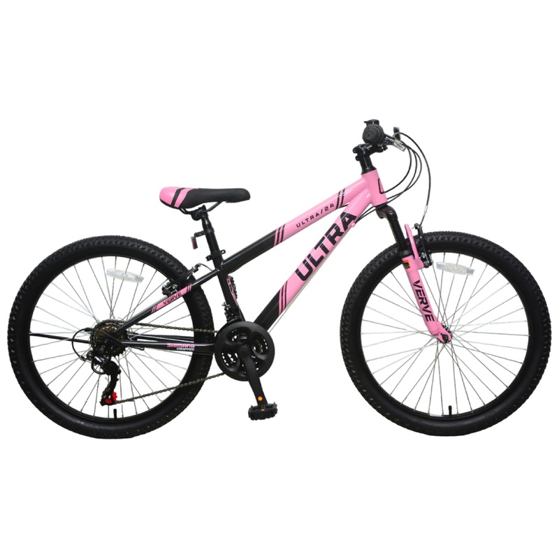 24 Inch Mountainbike Verve Ultra Fiets roze/zwart