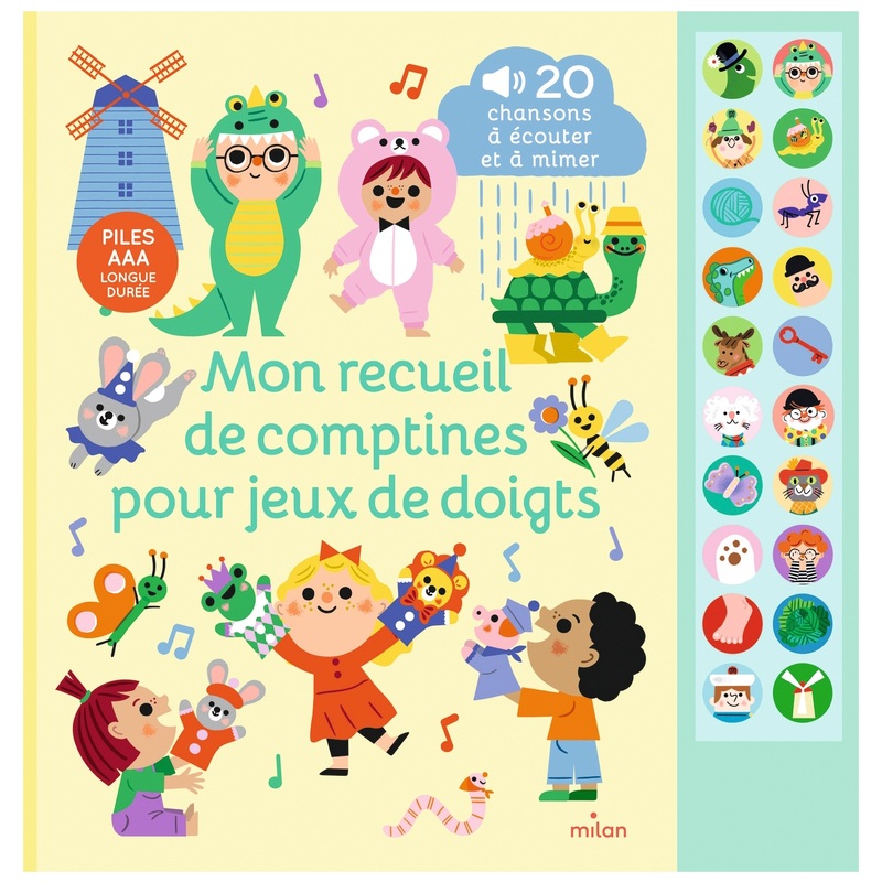 Livre Sonore - Mon recueil de comptines pour jeux de doigts