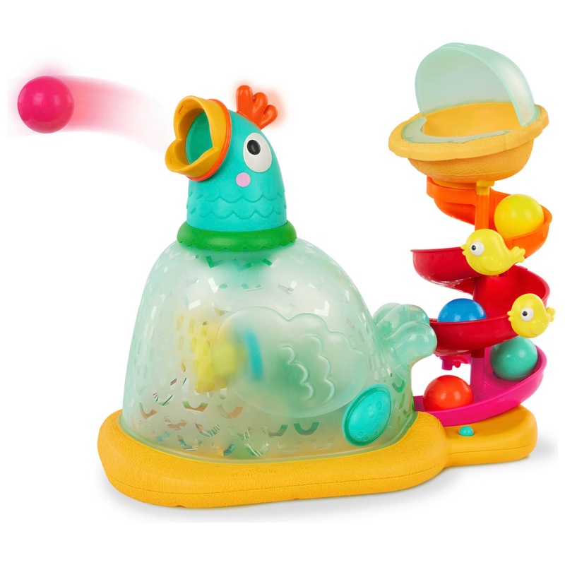 Battat Pop-A-Doodle-Doo Musical Chicken Ball Popper | Smyths Toys UK