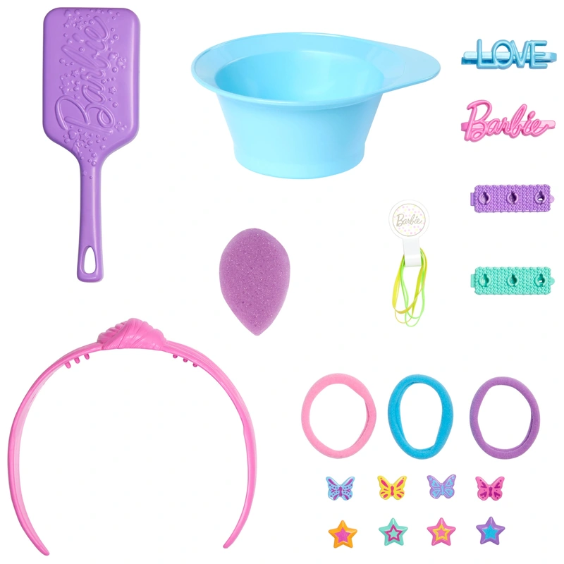 Barbie styling head set on display