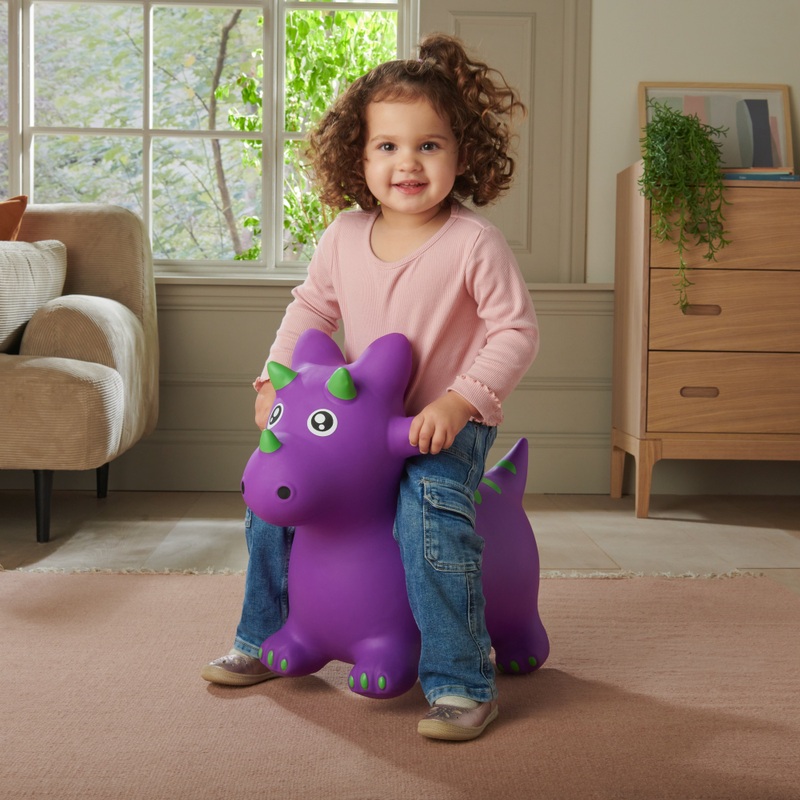 Big Steps - Dino Sauteur Gonflable Violet