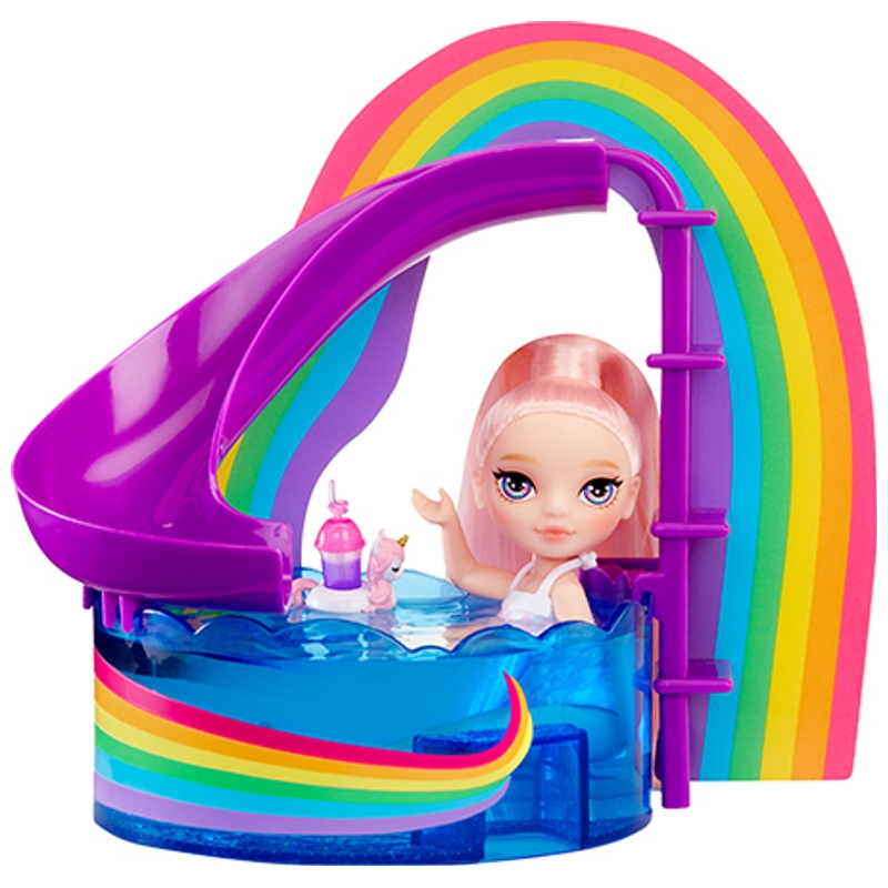 Rainbow High Zwemdag Speelset met Littles Pop Blush