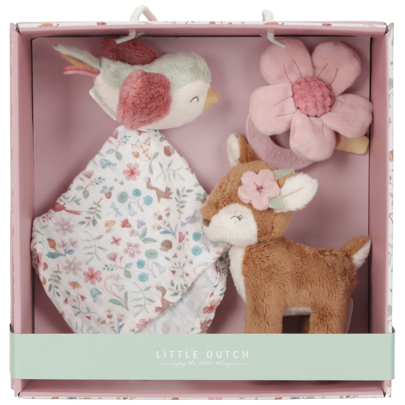 Little Dutch Geschenkset Fairy Garden met Knuffel, Knuffeldoekje en Rammelaar