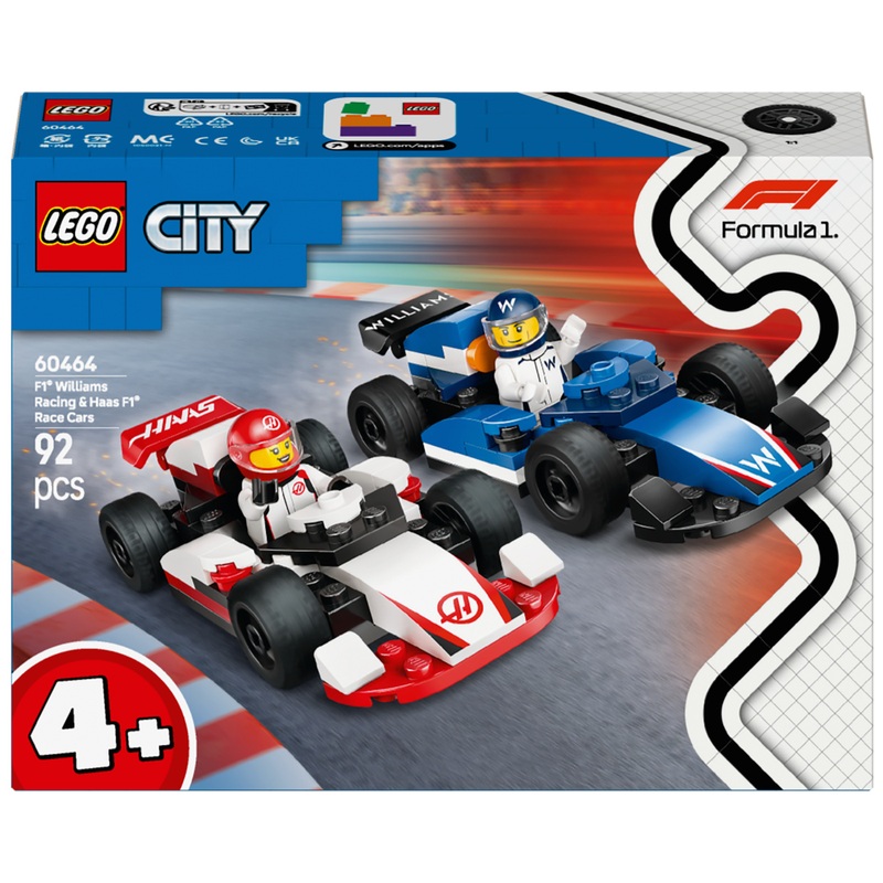 LEGO City 60464 F1 Williams Racing en Haas F1 Racewagens Set