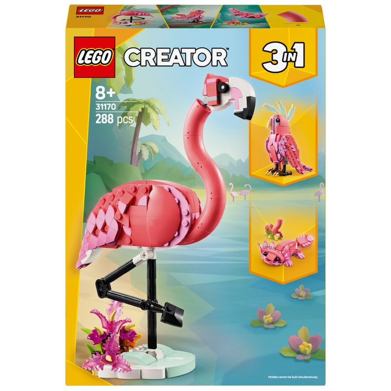 LEGO Creator 31170 Wilde Dieren: roze Flamingo Set