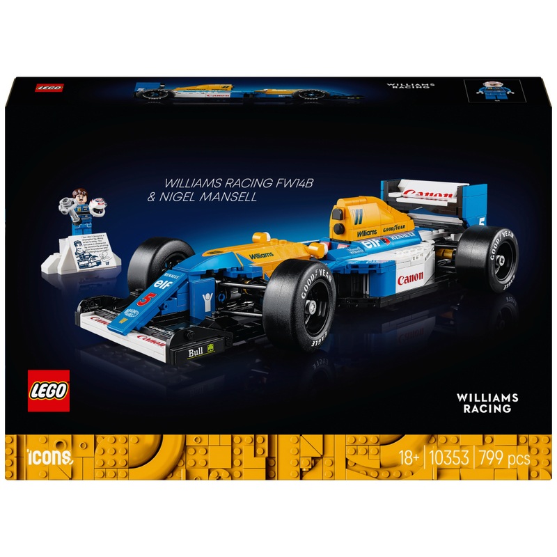 LEGO Icons 10353 Williams Racing FW14B en Nigel Mansell Set