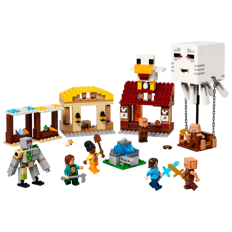 Detailed view of LEGO Minecraft Ghast balloon model