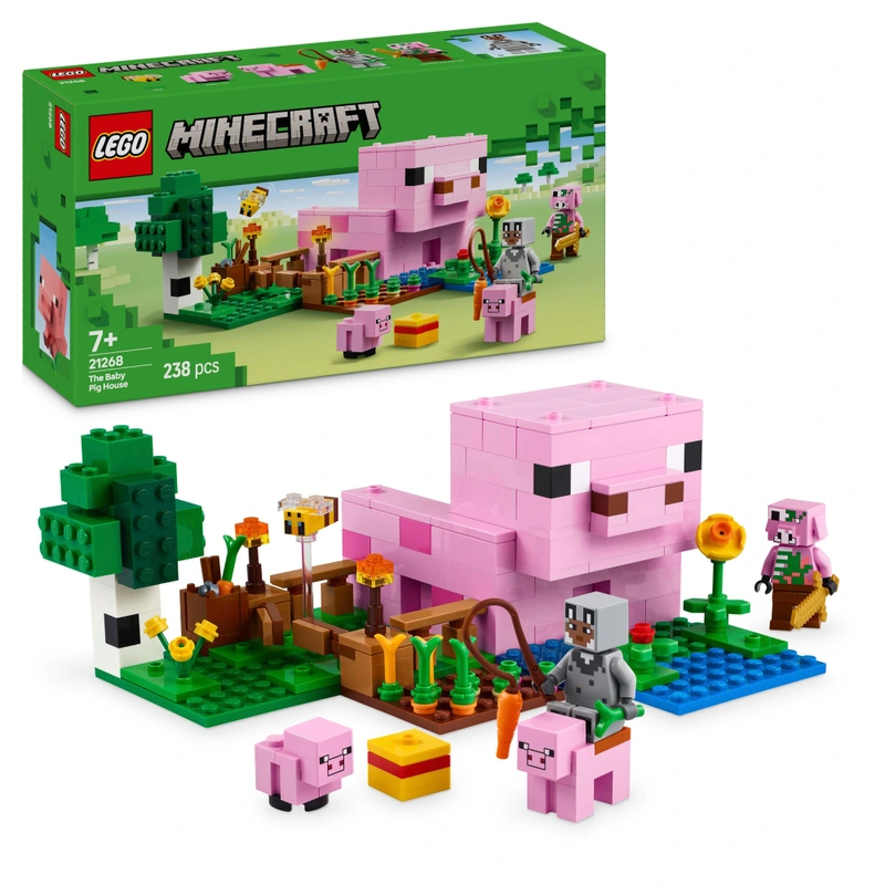 LEGO Minecraft 21268 The Baby Pig House front view UK
