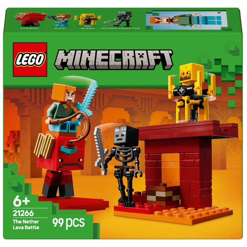 LEGO Minecraft 21266 De Lavastrijd in de Nether Set