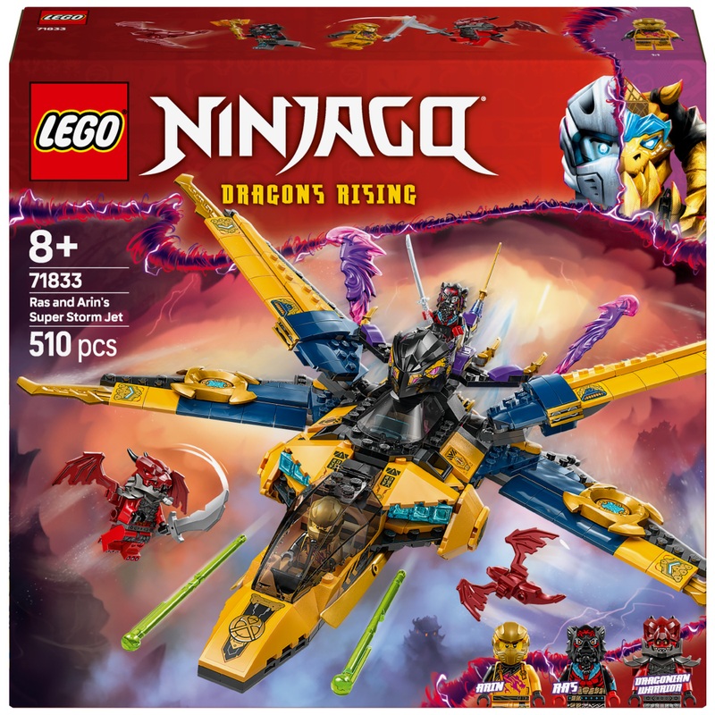 LEGO NINJAGO 71833 Ras en Arins Superstormvliegtuig Set