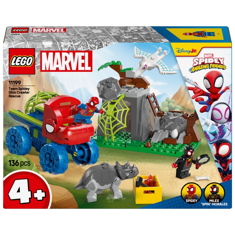LEGO Marvel 11199 Spidey And His Amazing Friends Team Spidey Dino Crawler Rescue Set