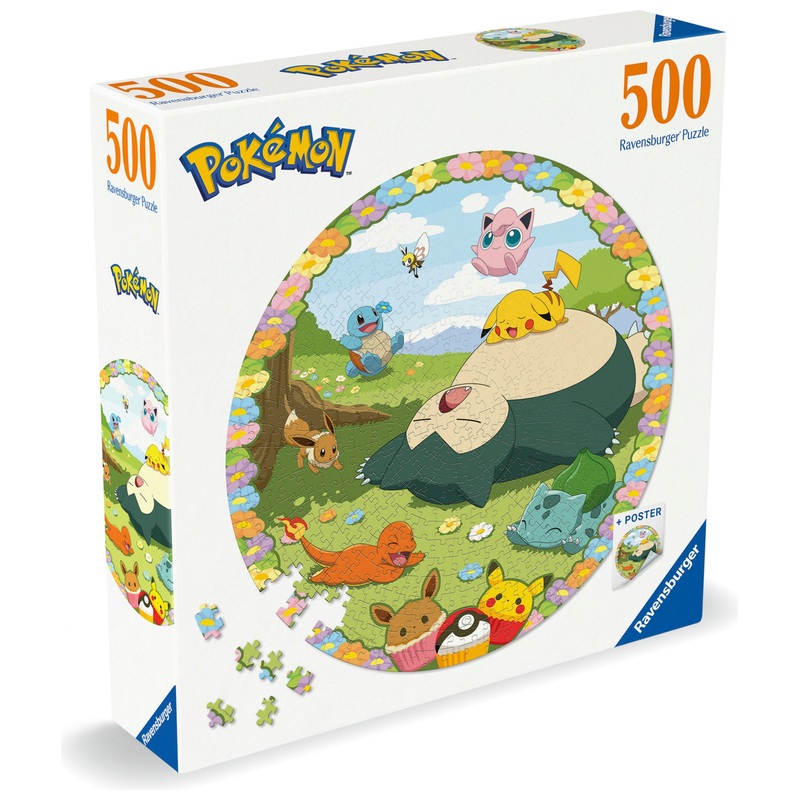 Pokémon - Puzzle Rond Fleurs 500 Pièces