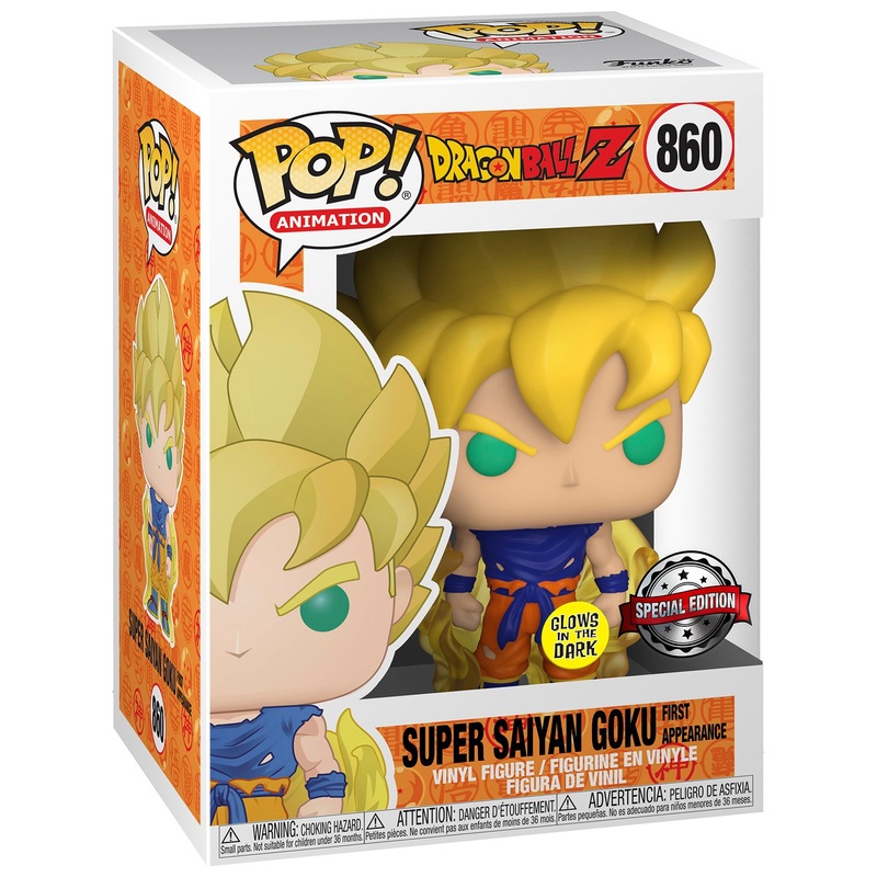 Funko POP! Figurine 860 Dragon Ball Z San Goku Super Saiyan - Édition Glow In The Dark