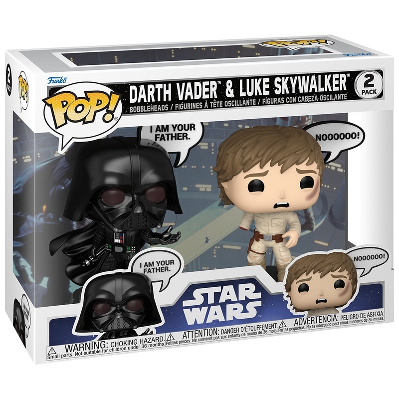 Funko POP! Star Wars Figuren Darth Vader en Luke Skywalker 2-Pack