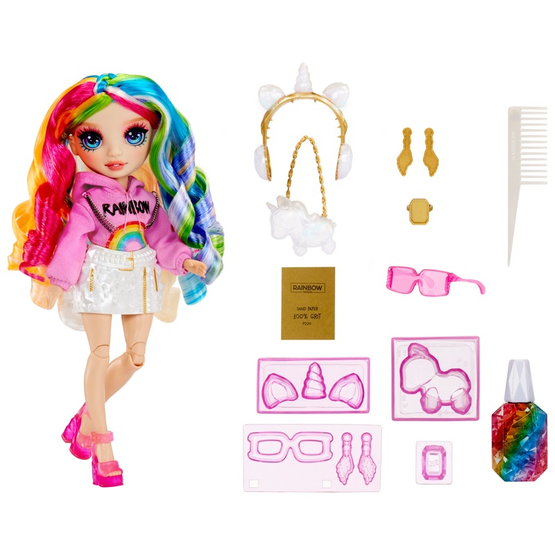 Rainbow High - Creative Crystals Poupée Amaya avec Accessoires à Fabriquer