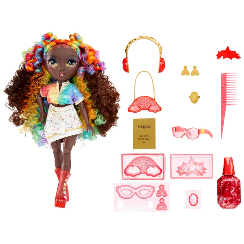 Rainbow High - Creative Crystals Poupée Iris avec Accessoires à Fabriquer