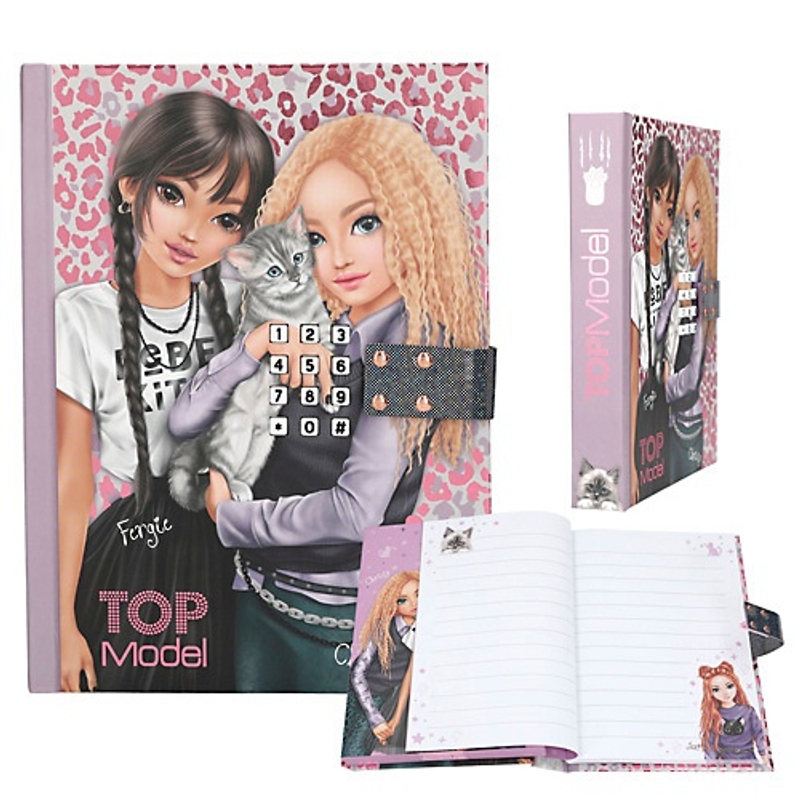 TOPModel Dagboek met Geheime Code en Geluid Rebel Kitty