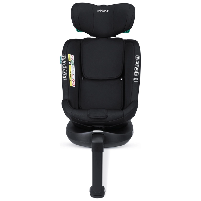 miniuno Orvital 360 car seat in car interior