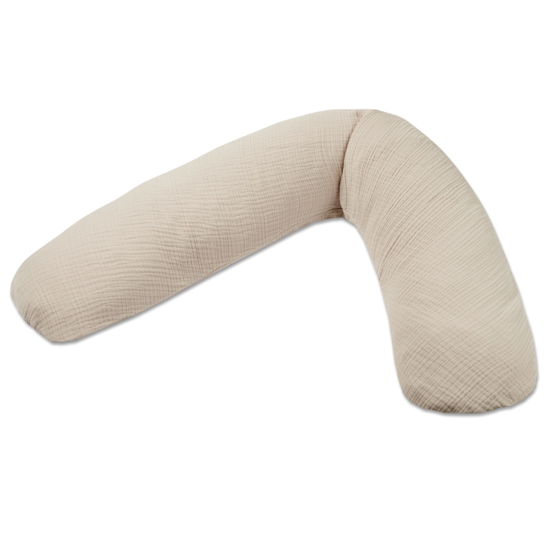 Theraline Voedingskussen 180 cm Dodo Premium Mousseline beige
