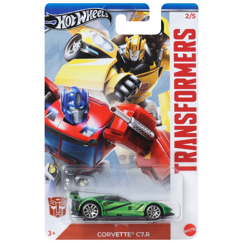 Hot Wheels - Transformers 1/64 Véhicule Corvette C7.R