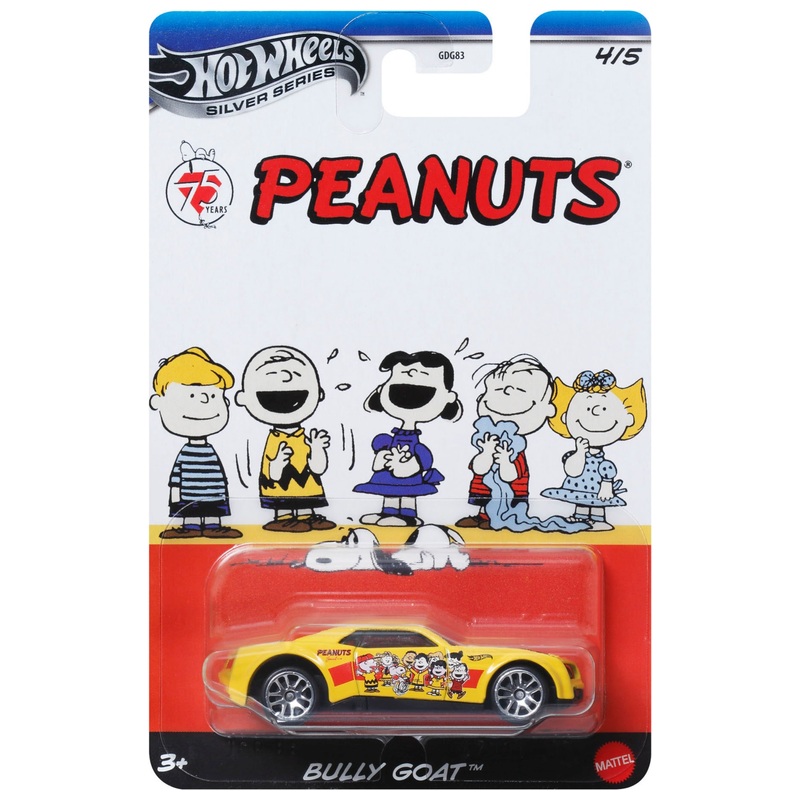 Hot Wheels - Silver Series 1/64 Véhicule Bully Goat Snoopy