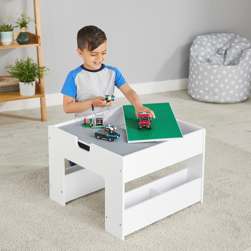 Build 'N' Store - Table Pour Briques de Construction Avec Rangement