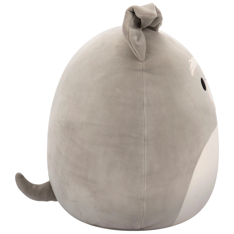 Close up of 40cm Shaun the Schnauzer Squishmallows soft fabric