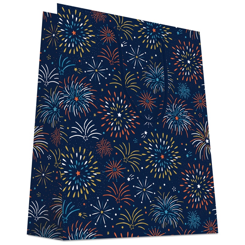 Sac Cadeau Motif Feux d'Artifices