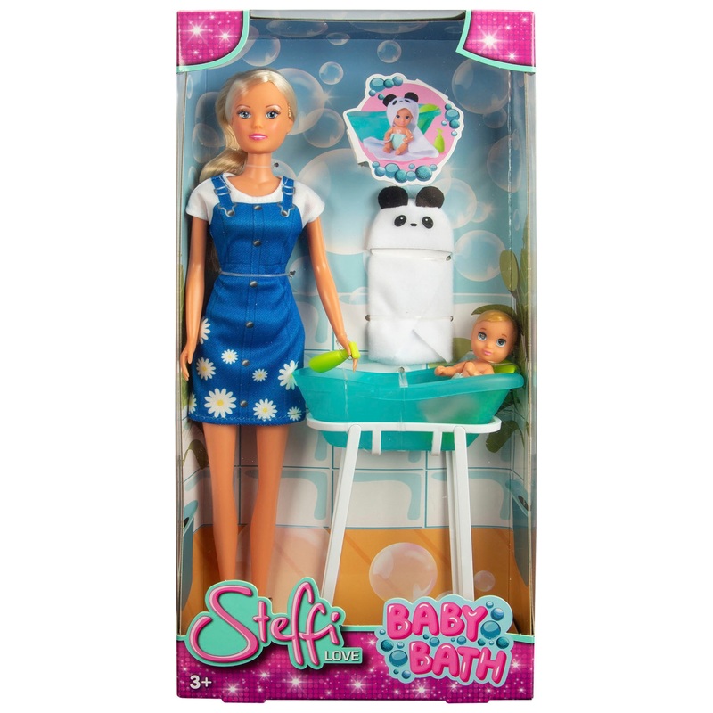 Steffi Love Baby's Eerste Bad Set met 2 Poppen