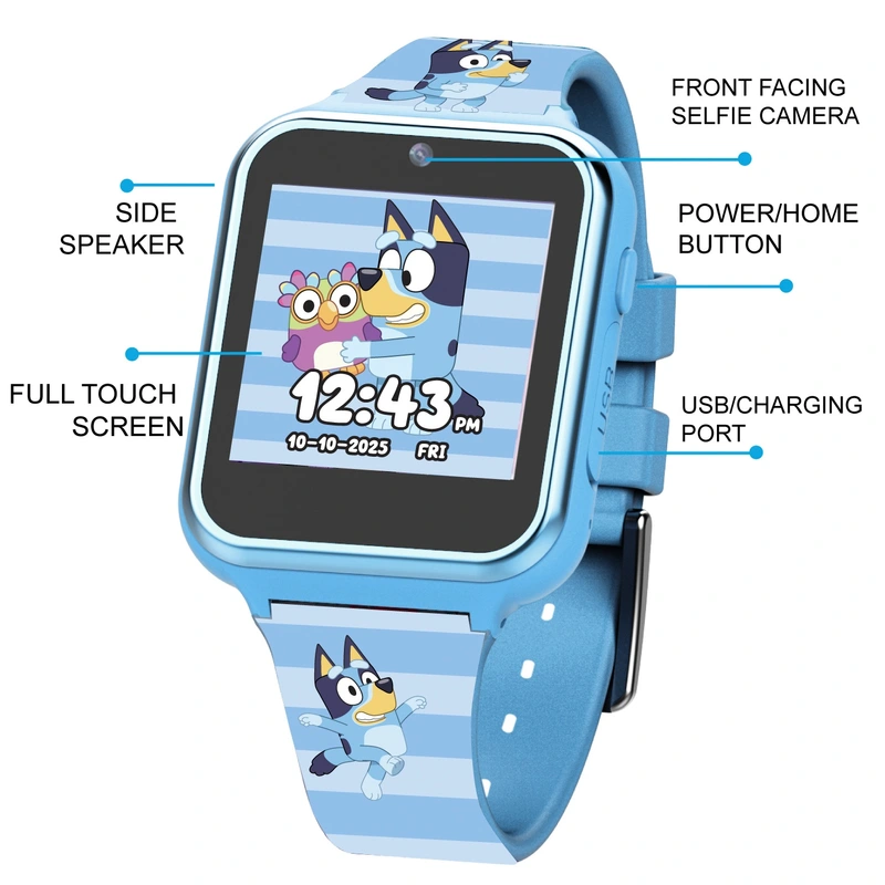 Side view of Bluey Smart Watch strap UK