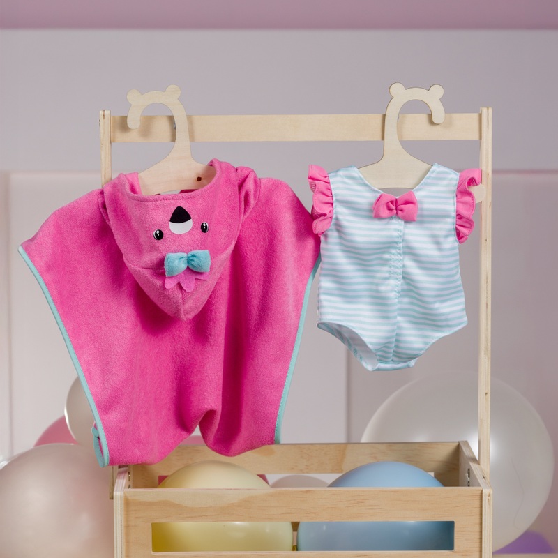 Ivy & Lily - Ensemble de Maillot de Bain et Poncho 43 cm