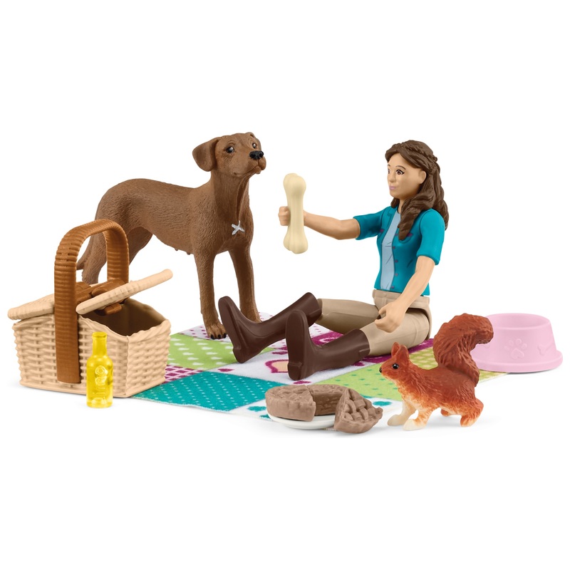 Schleich - Horse Club 42746 Mini Monde Lisa Prépare son Pique-Nique