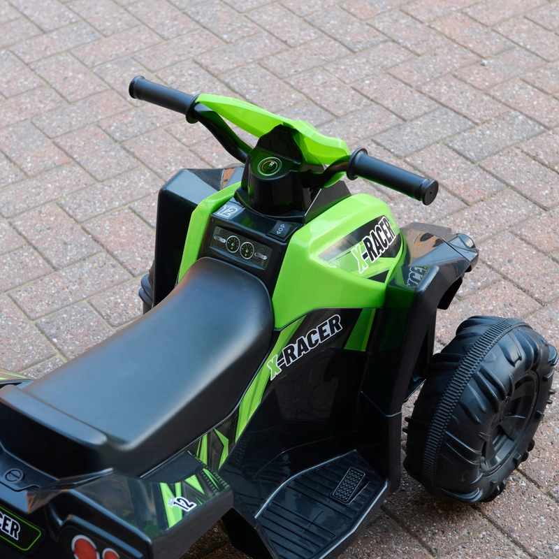 Close up of handlebars and throttle on X-RACER ATV UK