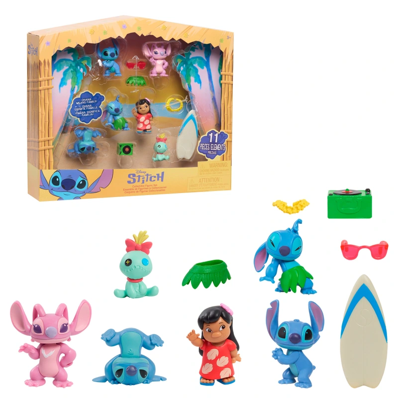Disney Stitch Collectible Figure Set UK display