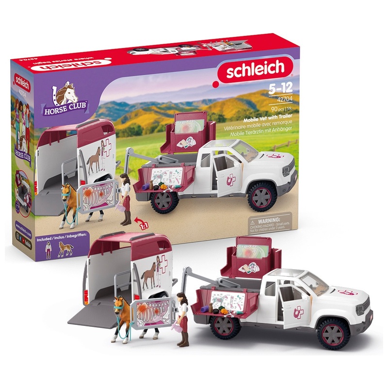 schleich HORSE CLUB 42704 Mobiele Dierenarts met Aanhanger