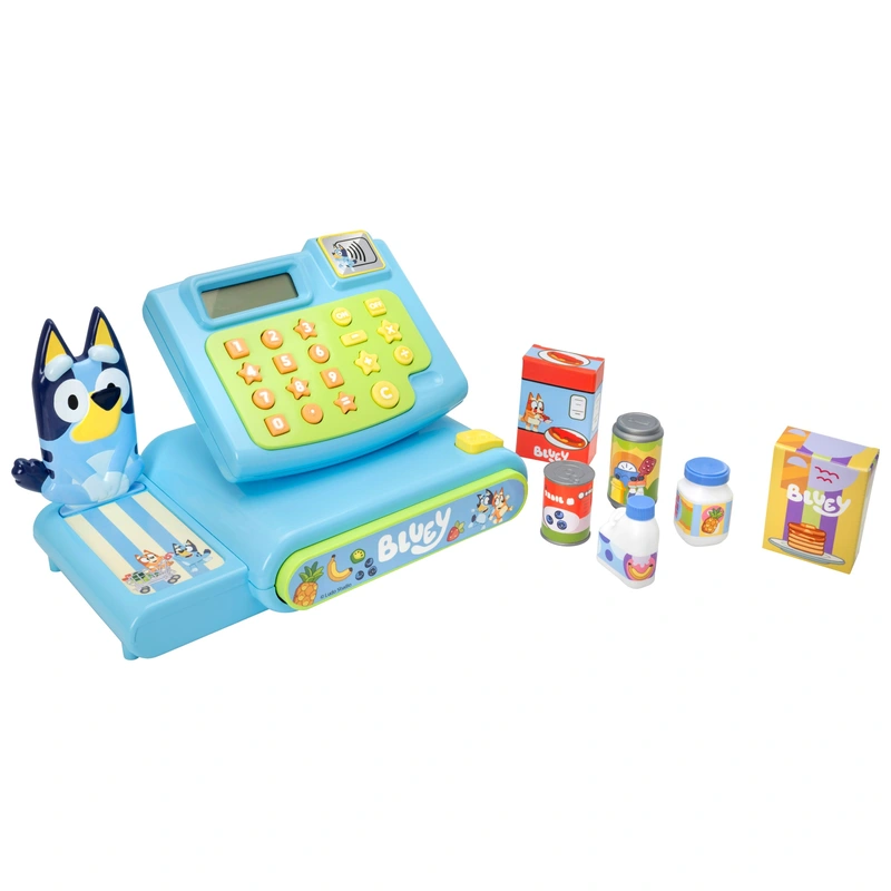 Bluey Cash Register Playset UK with accessories