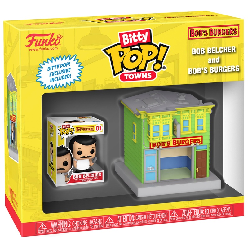 Funko Bitty POP! Towns Figuur Bob Belcher en Bob's Burgers 2-Pack