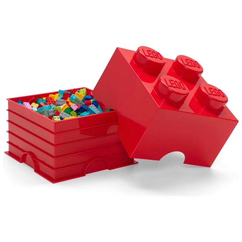 LEGO 4003 Boîte de Rangement Brique 4 Rouge