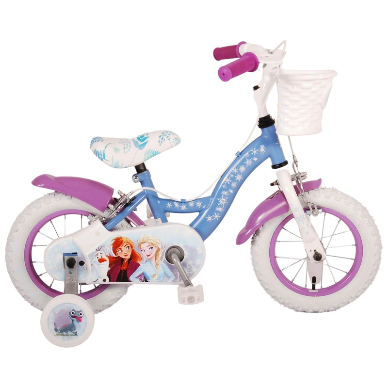 12 Inch Disney Frozen Bike with Basket front view UK