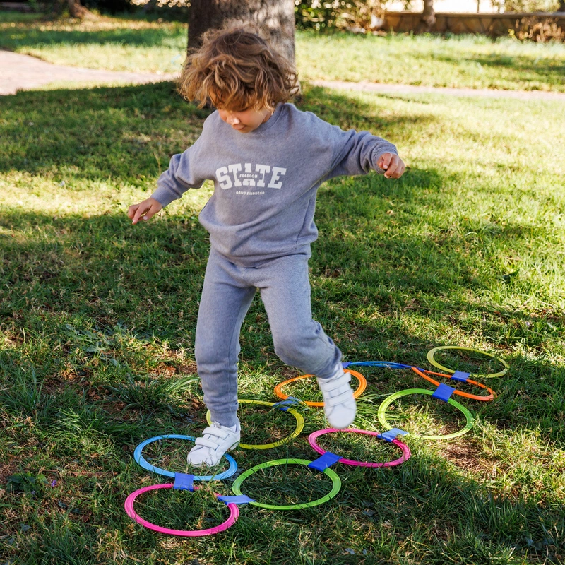 Close up of modular ring toss connectors