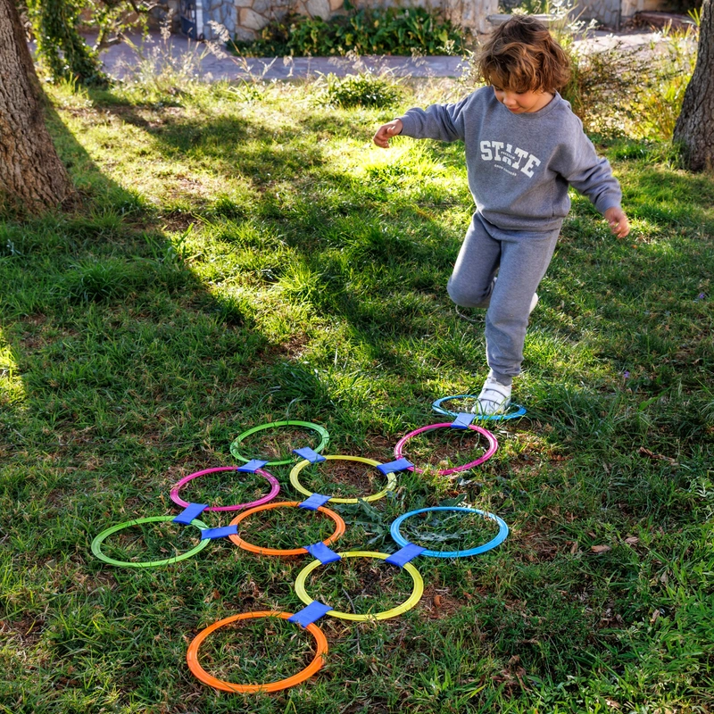 The full 20 piece hopscotch set in its box