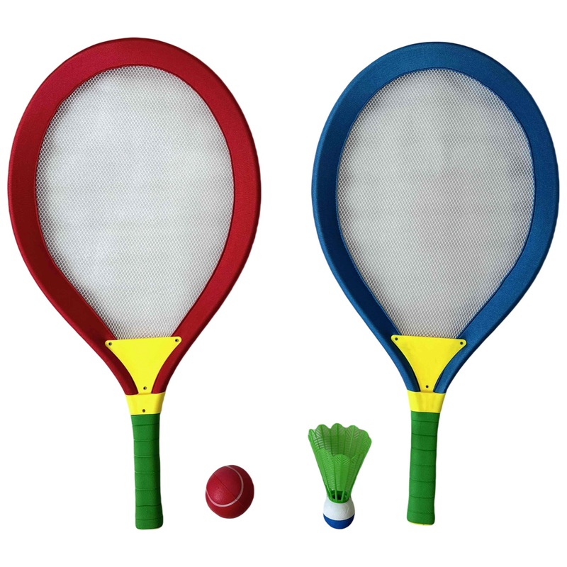 Ensemble 2 Raquettes Multicolores avec Balle et Volant