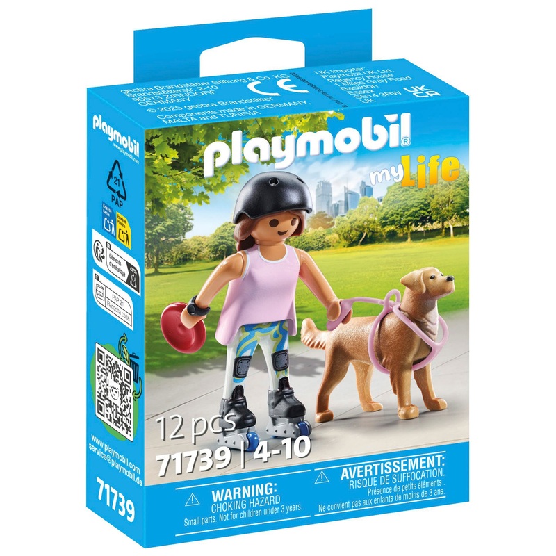 Playmobil - My Life 71739 Jeune Fille Rolleuse avec Retriever