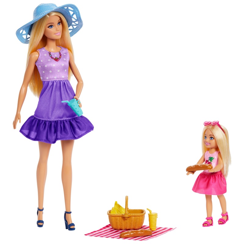 Barbie Family & Friends Picknickset met Barbie en Chelsea Pop | Smyths ...