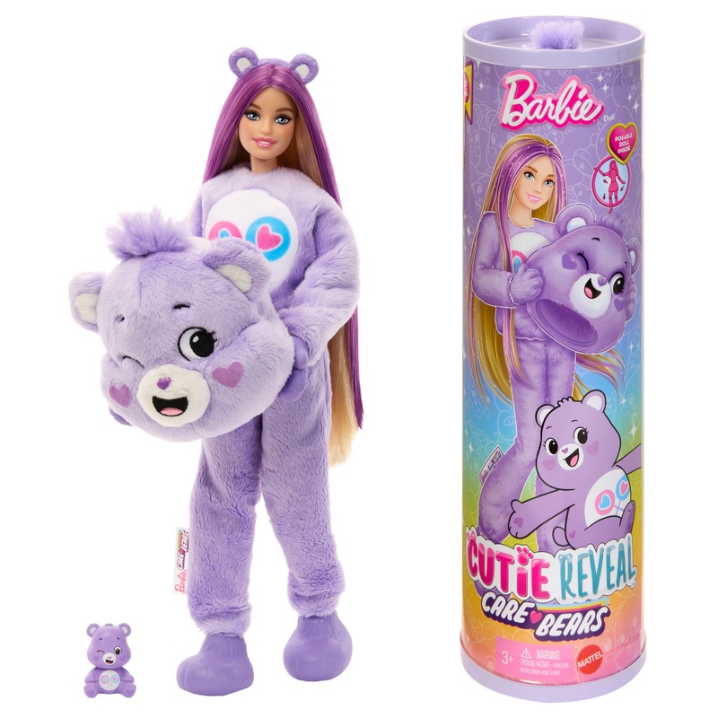 Barbie Cutie Reveal Pop in Troetelbeertjes Kostuum met Kleurverandering paars