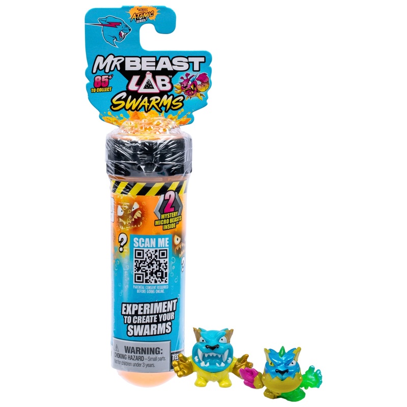 MrBeast Lab - Coffret 2 Mini Figurines Mystères Swarms Série Atomic